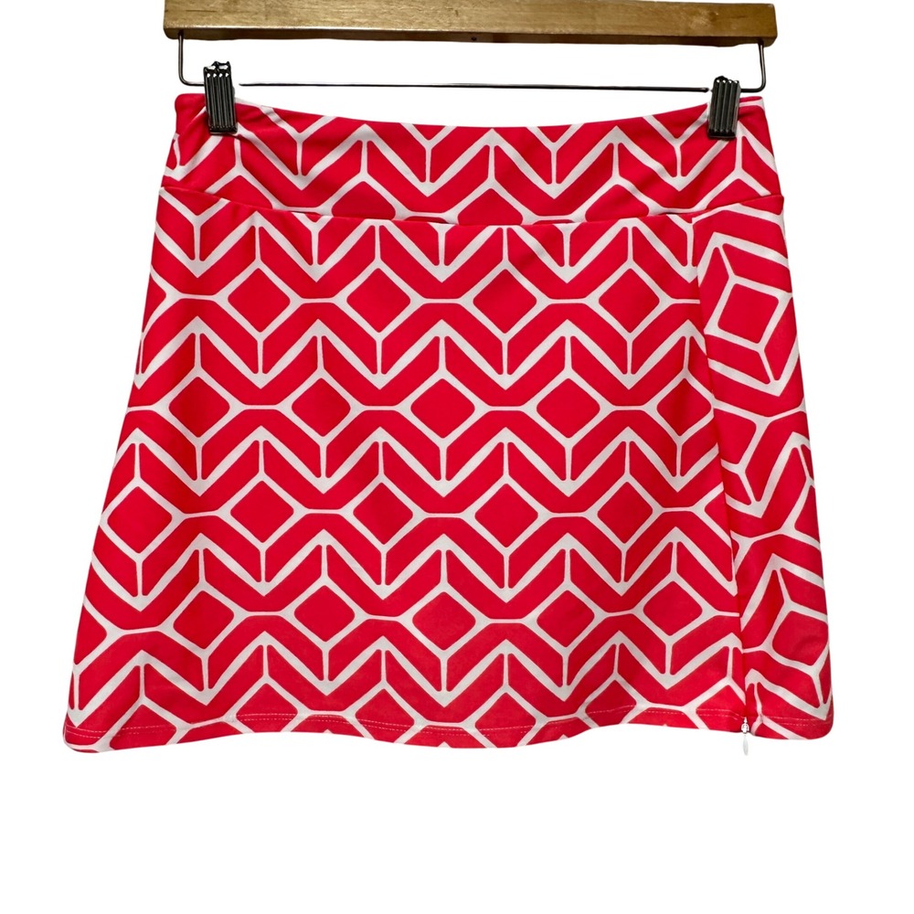 Jude Connally Zip Skort Women XS Geometric Mini Activewear Tennis Golf Preppy